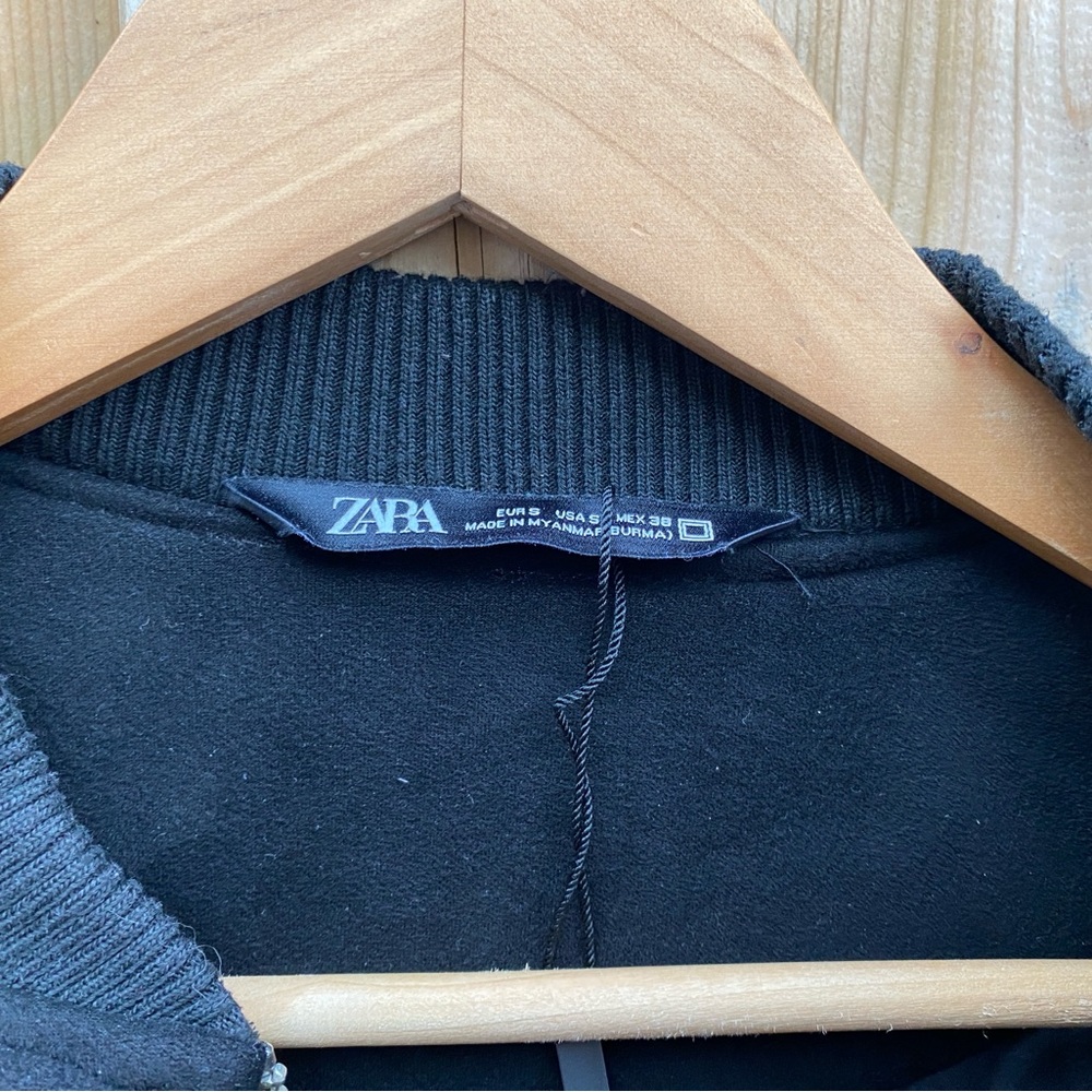 Faux suede black  jacket - Picture 5 of 7